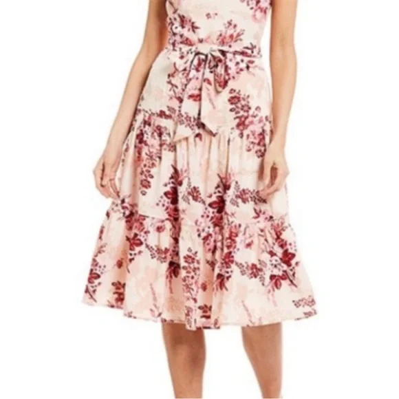 Floral Print Ruffle Sleeve Dress - Picture 2 of 13